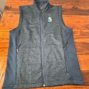 Seattle Mariners Men's Varsity‎ Jacket Vest Blue Full-Zip Size M